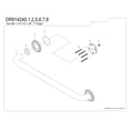 thumbnail image 3 of Kingston Brass DR914247 Camelon 24" x 1-1/4" O.D. Brass Decorative Grab Bar, Brushed Brass, 3 of 4