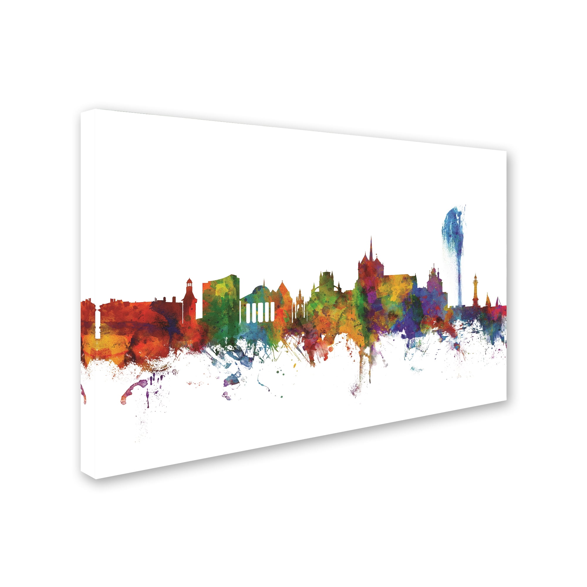 Trademark Fine Art 'Geneva Switzerland Skyline II' Canvas Art by Michael Tompsett