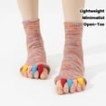 thumbnail image 2 of Toe Separator Yoga Toe Socks for Women Open Toe Socks Corrective Thumb Valgus Five-Toe Socks,  Foot Care, Lightweight Socks, Minimalist Design, Durable Socks, Hand Wash Only, Therapeutic Socks, Foot, 2 of 7