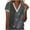 Gray, variant on Patlollav Women Tshirts Under $10, Women's Summer Tops S-Xxxl V-Neck Lace Patchwork Printed Short Sleeve Casual Blouse