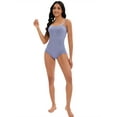 thumbnail image 5 of DARING DIVA Button Bottom Shapewear Cami Slimming Butt Lifter Bodysuit S Blue, 5 of 6