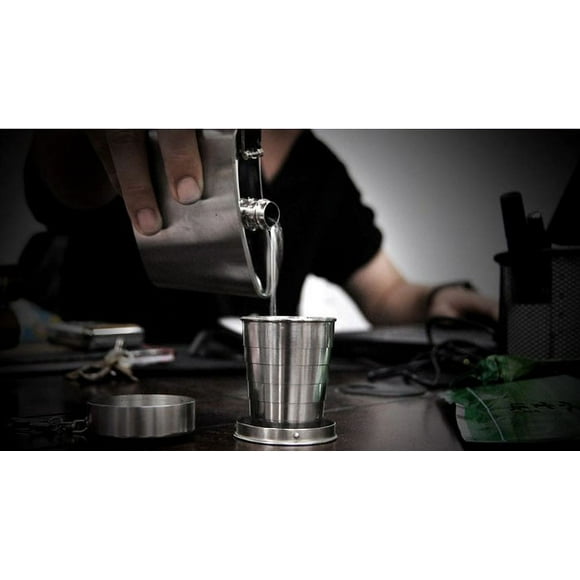 Steel Travel Telescopic Collapsible Shot Glass Emergency Pocket Cup