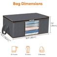 thumbnail image 3 of Juego de 4 bolsas de almacenamiento de ropa grises, contenedores de almacenamiento plegables, organizador de armario con asa reforzada y ventana transparente para toallas, suéteres, camisetas, 35 l,, 3 of 4