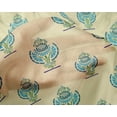 thumbnail image 4 of oneOone Silk Tabby Fabric Floral Block Printed Fabric 1 Yard 42 Inch Wide, 4 of 4
