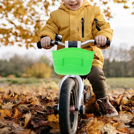 TAILTOSS Plastic Bicycle Basket Tricycle Front Basket Simple Design Secure Attachment 1Pack