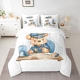 thumbnail image 2 of Castle Fairy Cartoon Bear Police Bedding Comforter Set,Animal Full Bedding Set, 2 of 8