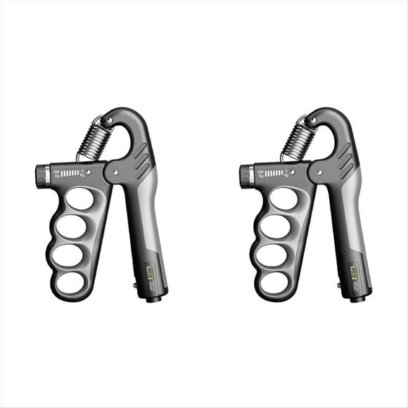 Fortalecedor de Agarre de Mano de Conteo ElectróNico Ajustable para Hombres Mujeres Adultos RecuperacióN Muscular Fitness Gris