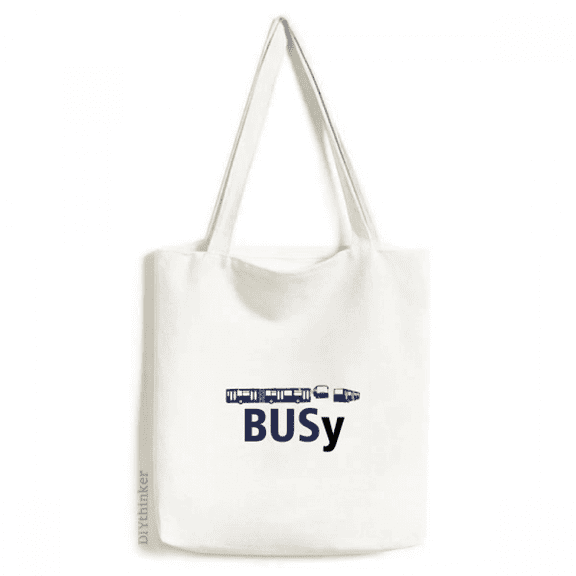 Busy Public Transport Operation Bus Tote Canvas Bag Shopping Satchel Casual Handbag