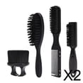 thumbnail image 1 of Brocha de afeitar,Juego de cepillos y peines de barbero Cepillo de limpieza,Peluquería Almacenamiento de polvo Peinado Limpieza de polvo,Cepillo para barba Peine para cortar el cabello, 1 of 8