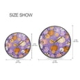 thumbnail image 2 of 11.9in Acrylic Wall Clock with Glass-like Finish Round Clock for Home Decoration Pumpkins and Daisies, 2 of 9