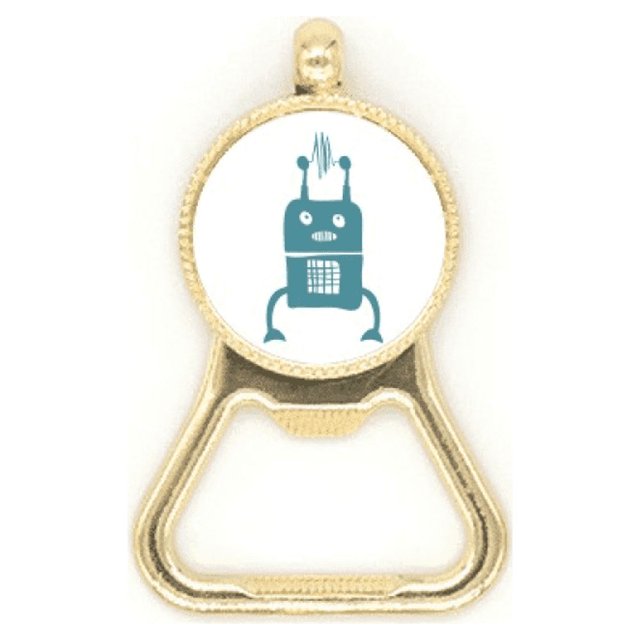 Universo y robot alienígena Botellas de cerveza, abrelatas de acero inoxidable.