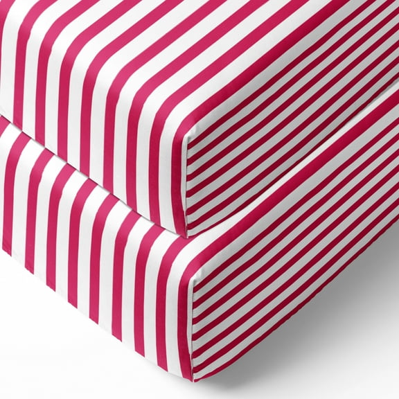 Pin Stripes 100% Cotton Percale Crib or Toddler Bed Fitted Sheet