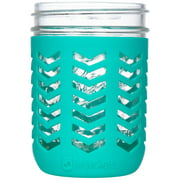 JarJackets Mason Jar Silicone Sleeve - 16oz (1 pint) Wide-Mouth Jars (Lagoon)