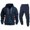 Navy, variant on MLQIDK Mens 2 Piece Set Workout Gym Big and Tall Jogging Sweat Suits Sweatsuits Sport Fleece Hoodie and Cargo Sweatpants Athletic Jogging Suit Lounge Outfit Winter Suit Sets Navy L