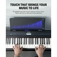 thumbnail image 6 of Donner DEP-20 Beginner Digital Piano 88 Key Full Size Weighted Keyboard, Portable Electric Piano with Sustain Pedal, Power Supply, 6 of 9