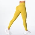 thumbnail image 2 of WAYUTE Womens Leggings High Waisted Non See Through Seamless Push up Solid Color Stretchy Fit Trousers for Running M, 2 of 3