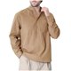 thumbnail image 1 of Blusa y camisa de manga larga con cuello alto para hombre, moda masculina, color liso, cuello vuelto, medio cárdigan, camisa informal, blusa con botones para hombre, 1 of 3