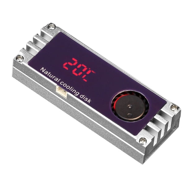 Enfriador de disipador de calor NGFF M.2 SSD con pantalla de temperatura digital de ventilador de enfriamiento turbo