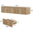 thumbnail image 2 of Tribesigns 55-Inch Floating TV Stand Wall Mounted, Modern Media Console with 2 Fluted Drawers & Cable Management for Living Room, Bedroom, 2 of 4