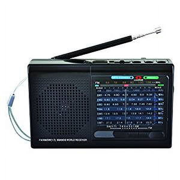 Supersonic 9 Band Wireless Bluetooth Radio in Black