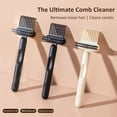 thumbnail image 6 of HomelyJoy Modern Black 2 in 1 Hairbrush Cleaner Tool, Portable Hair Brush Cleaning Rake with Dense Nylon Bristles, Comb Cleaner Solution for Home Salon Travel, 6 of 9