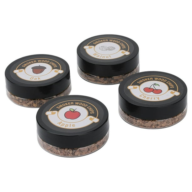 4 Uds. De Astillas De Madera Natural Para Ahumador De Humo Portátil, Infusor De Bebidas, Barbacoa