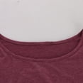 thumbnail image 6 of Women's Puff Long Sleeve Tunic Tops Elegant Casual Crewneck Solid Color Blouses Buttons Loose Fit Pullover T Shirts, 6 of 6