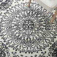 thumbnail image 6 of SAFAVIEH Metro Alaois Medallion Runner Rug, Ivory/Black, 2'3" x 8', 6 of 8