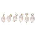 thumbnail image 4 of Cuentas de perlas irregulares, colgante de perlas barrocas de 6 piezas Colgante de perlas barrocas Colgantes de perlas a granel adaptados para la perfección, 4 of 8
