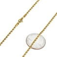 thumbnail image 2 of 2.5mm 24k Yellow Gold Plated Stainless Steel Twisted Rope Chain Necklace, 20 inches + Gift Box, 2 of 5