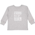 thumbnail image 3 of Inktastic RAISED in a BARN in White Boys or Girls Long Sleeve Toddler T-Shirt, 3 of 5