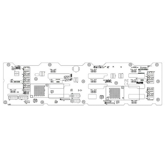 Supermicro BPN-SAS3-836EL2 SAS3 12Gb/s Dual Expander backplane with 16 SAS3 3.5" d