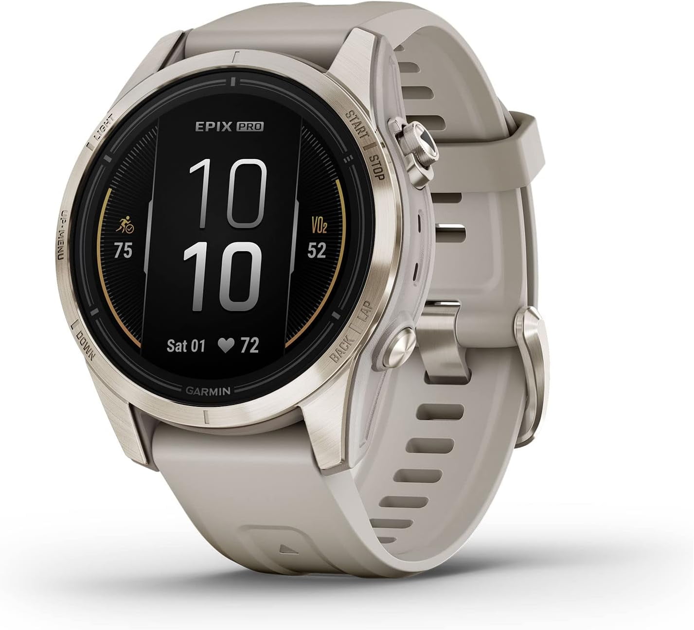 Garmin, GARM-epixPro2-Sand-RN, Epix Pro, Gen 2, Beige, 42mm GPS Smartwatch with Flashlight