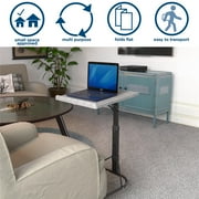 COSCO Multi-Functional Personal Folding Activity Table, Gray, Adjustable Height, Portable Workspace, Great for Snacking & Homework, Compact Fold, Space Saving