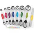 thumbnail image 1 of Juego de cucharas medidoras Spring Chef Magnetic de acero inoxidable, 8 piezas, 1 of 9