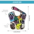 thumbnail image 4 of Susaid Colorful Pug Print Bibs for Babies Toddlers Adjustable Waterproof Free Soft Durable Bibs for eating with Large Pocket Food Catcher, 4 of 8