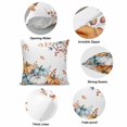 thumbnail image 6 of Throw Pillow Covers, Orange Blue Grey Fall 24x24 Pillow Covers for Couch/Sofa/Bed, Thanksgiving Pumpkins Botanical Decorative Square Linen Cushion Pillowcase for Home Decor, 6 of 9