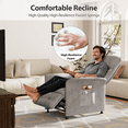 thumbnail image 5 of Power Recliner Chair with Heated & Massage, Adjustable Electric Lazy Boy Reclining Chair with Lumbar Support Pillow, Soft Fabric, Beige, 5 of 12