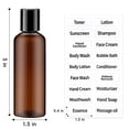 thumbnail image 2 of HYOWUIER 10 Pack 3.4 oz Amber Plastic Travel Bottles for Toiletries TSA Approved Leakproof Travel Size Containers Empty Small Plastic Shampoo Lotion Bottles with Labels, 2 of 14