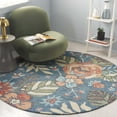 thumbnail image 2 of SAFAVIEH Jardin Delmar Floral Area Rug, Blue/Green, 6' x 6' Round, 2 of 7