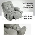 thumbnail image 6 of LEGAHOME Oversize Lift Recliner Chair, Electric Power Lift Chair with Heated and Massage Function, Large Fabric Recliner with Remotes & Cup Holders, Wide Seat Lounge Sofa for Big and Tall, Gray, 6 of 12