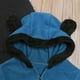thumbnail image 4 of Ropa Para Bebé (Niño O Niña), Mono Para Niño Pequeño, Conjunto De Mameluco De Una Pieza Con Capucha Y Cremallera De Oso De Invierno, Azul Odeerbi  LM103-1308, 4 of 9