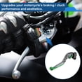 thumbnail image 3 of Unique Bargains Short/Long Brake Clutch Levers for Kawasaki ZX6R 2019-2025 Adjustable Motorcycle Handlebar Brake Lever Aluminum Alloy Titanium Handle Green End 1 pair, 3 of 7