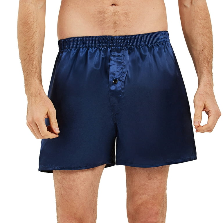 Onimisc Mens Satin Boxers, Lightweight Breathable Relaxed Fit