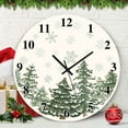 thumbnail image 5 of Sanmadrola Christmas Decoration Wall Clock Home Indoor Decor Silent Non Ticking Wooden 12'' Christmas Tree, 5 of 7