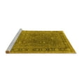thumbnail image 2 of Ahgly Company Machine Washable Indoor Rectangle Oriental Yellow Industrial Area Rugs, 7' x 9', 2 of 4