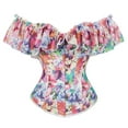 thumbnail image 5 of TAIAOJING Women Elegant Vintage Cap Sleeves Brocade Bustier Corset Tops, 5 of 6
