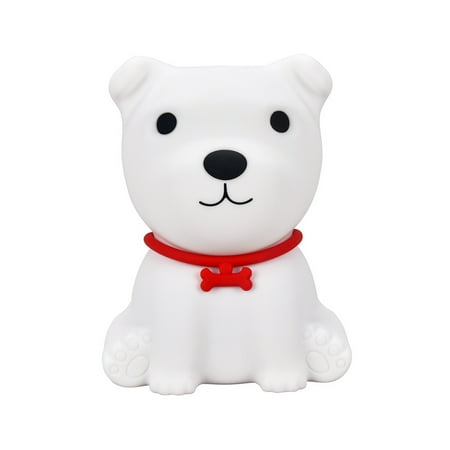 

Puppy Dog Shape Changing Color Light LED USB Rechargeable Silicone Night Light Tap to Control & Change Light Colors