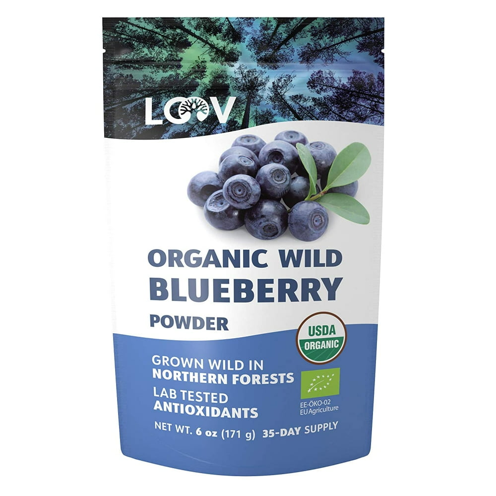 LOOV Organic Wild Blueberry Powder, WildCrafted from Nordic Forests
