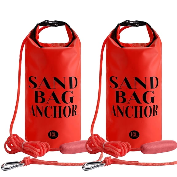 Ebaokuup 2 Pcs 500D Sand Anchor Kit with Waterproof Bag & Adjustable Buoy for Small Boats & PWC